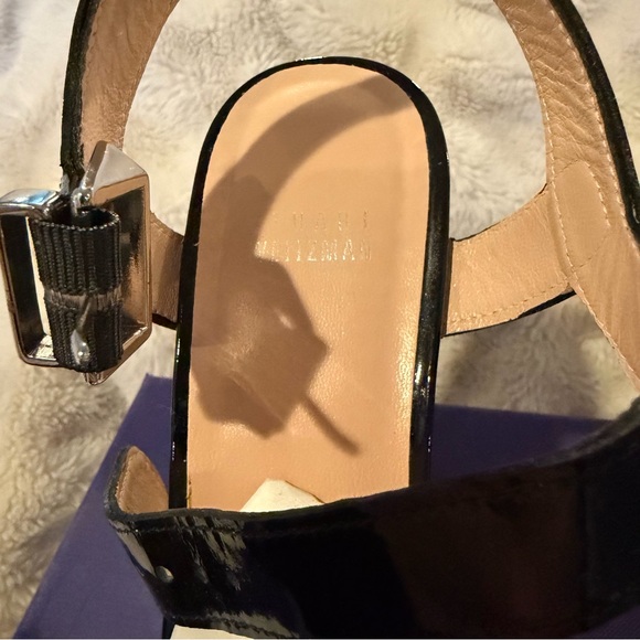 STUART WEITZMAN TWO MUCH WEDGE HEEL SANDAL SZ 9, RETAIL $345 New In Box - Picture 6 of 8